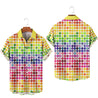 Men Rainbow Dot Print Button Through Shirt