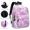 Tie Dye School Backpack for Girls Teens Bookbag Set