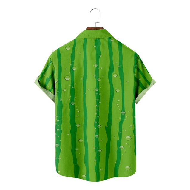 Watermelon Short Sleeve Casual Hawaiian Shirt Adult & Youth