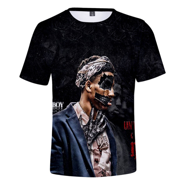 YoungBoy Printed T-shirt Unisex Short Sleeve 3D Tee Top