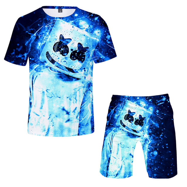 Dj Marshemlleo T shirts Beach shorts Two Piece Set