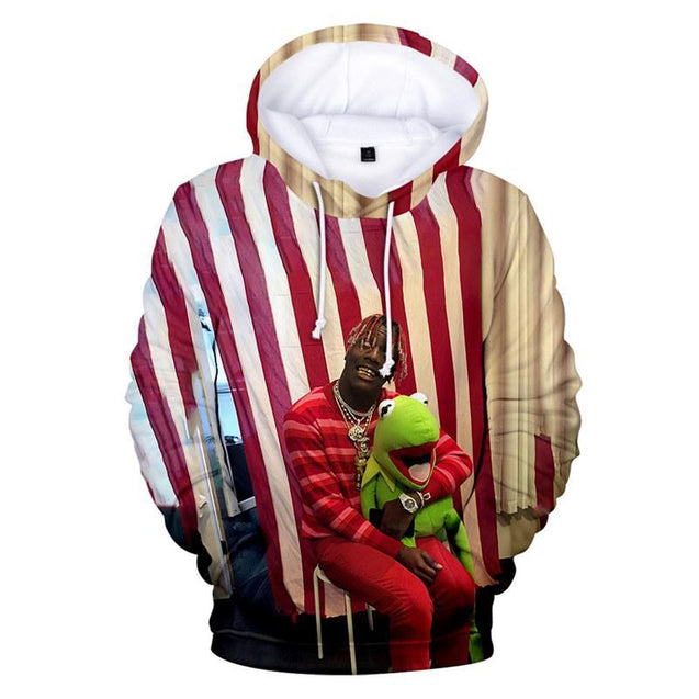 Mens 3D Lil Yachty Long Sleeve Hoodie Hooded Sweatshirt