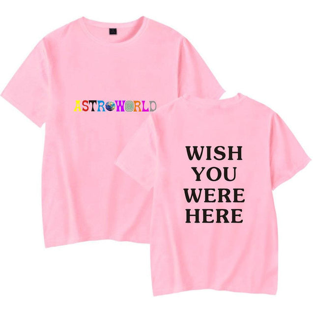 Astroworld Cotton T-shirt TravisScotts Short Sleeves Tops