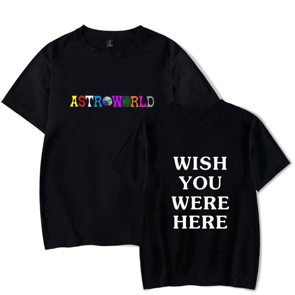 Astroworld Cotton T-shirt TravisScotts Short Sleeves Tops