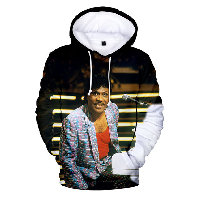 Little Richard  Printed Long Sleeves Pullover Hoodie with Pocket