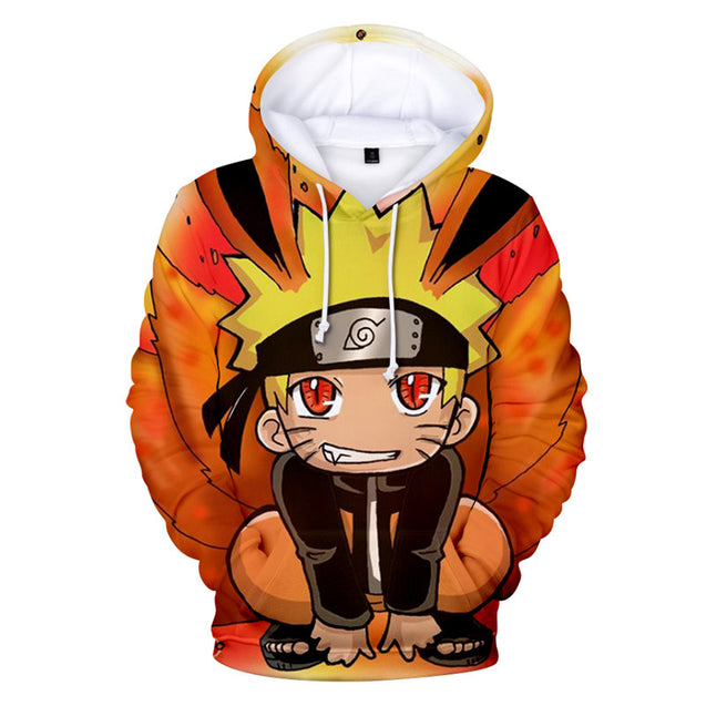 Naruto Hooded Sweatshirts Men Women Long Sleeve Outerwear Naruto and Sasuke 3D Hoodies