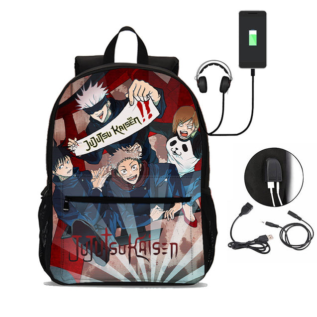 Harajuku Travel Laptop Backpack Set Book Bag Lunch Bag Pencil Case