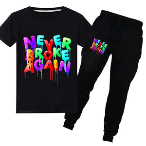 Unisex Kids Youngboy  NEVER BROKE AGAIN T-shirt With Pants  3-15