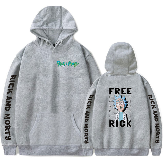 Rick and Morty - Season 4 Printed Loose Hoodie Hooded Sweatshirt